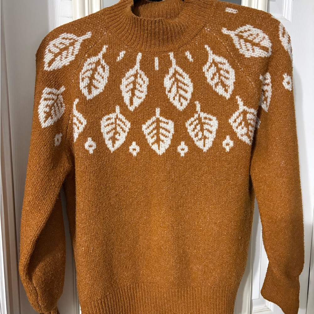 Maurices Rust Orange Knit Crewneck Sweater